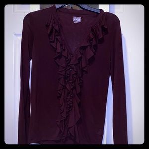 Converse dark burgundy top